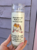 Robin glass candle