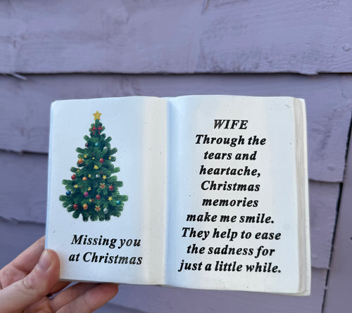 Memorial decor - Christmas Tree Book
