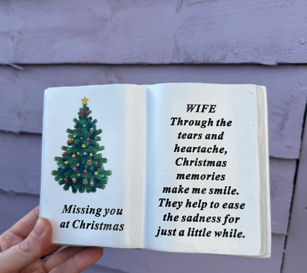 Memorial decor - Christmas Tree Book
