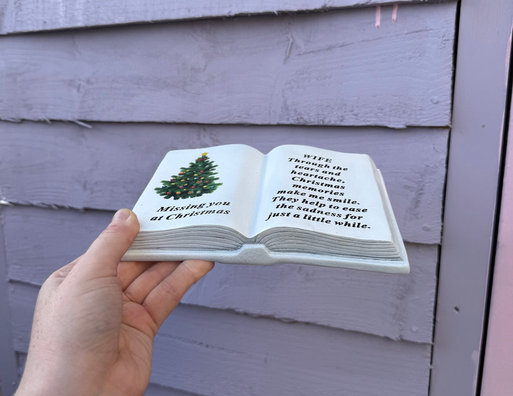 Memorial decor - Christmas Tree Book
