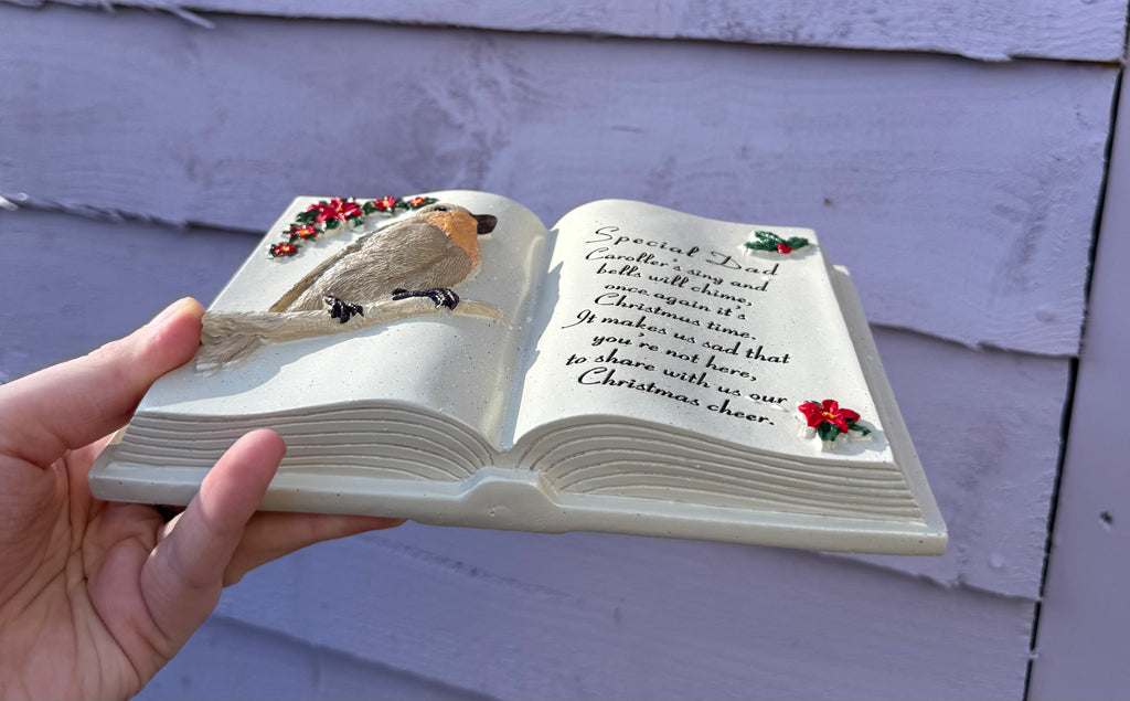 Memorial decor - Christmas Robin Book